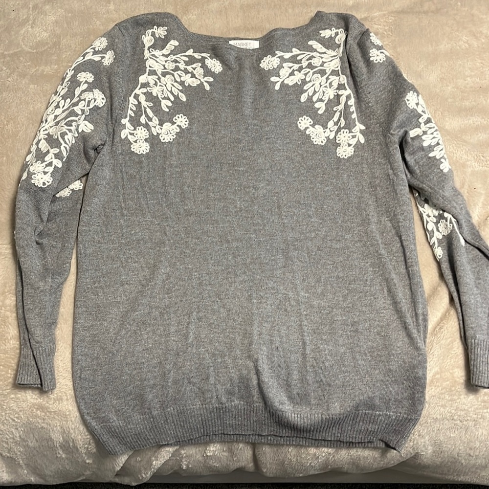 Grey sweater still has tags